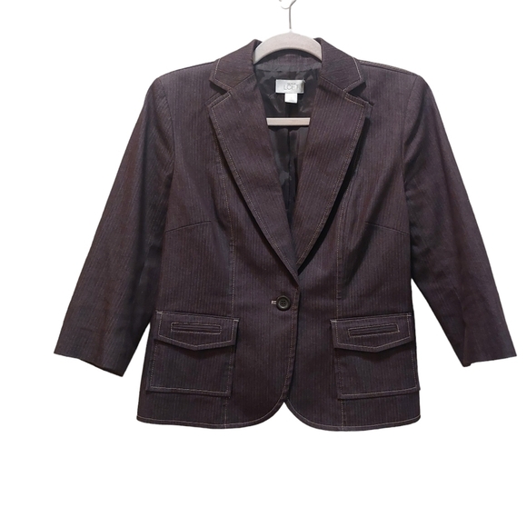 LOFT Ladies Long Sleeve Button Front Blazer - Picture 1 of 4